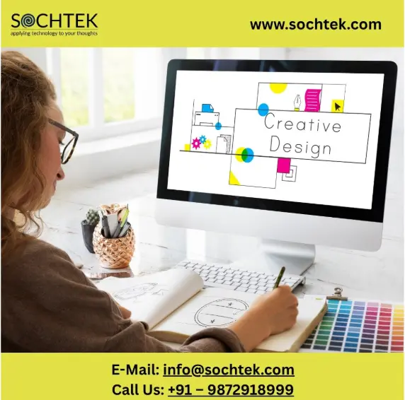 Creative Professional Designing a Website Interface