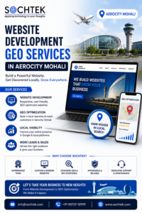 Website development and GEO services in Aerocity Mohali.